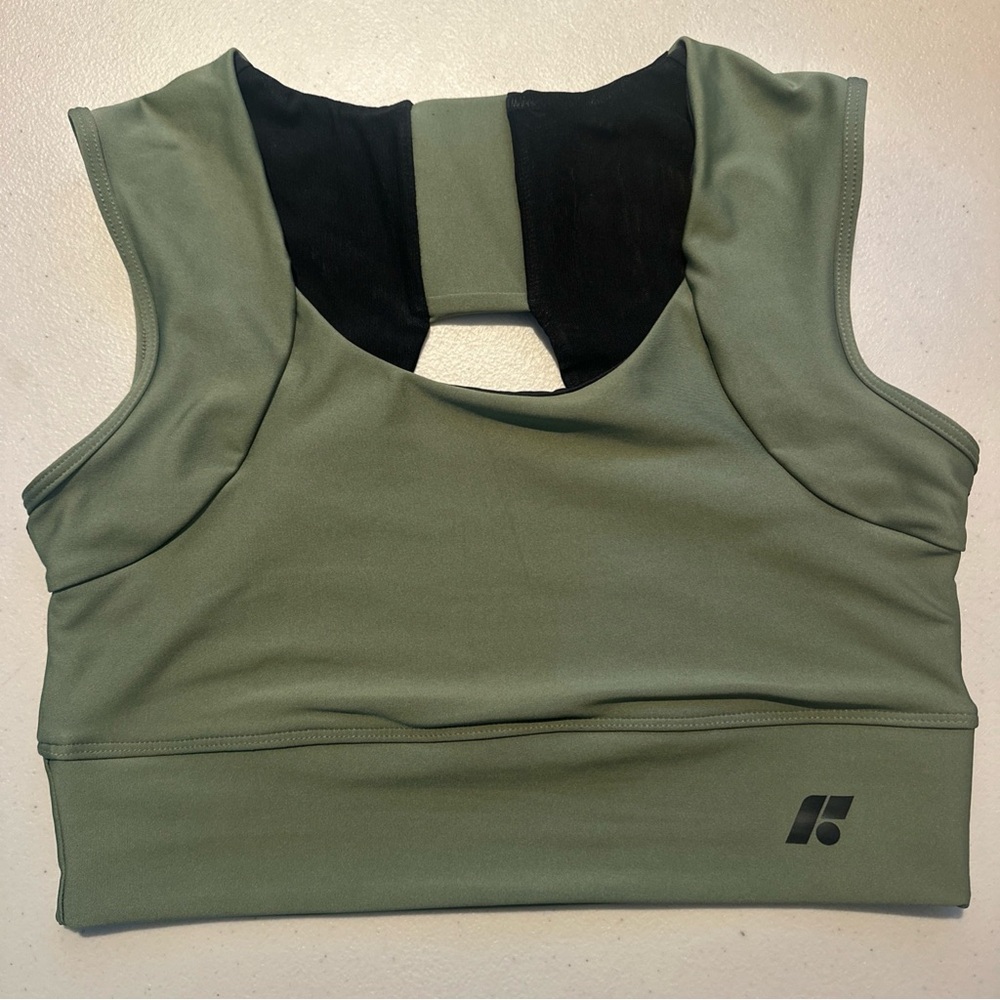Sleek Olive Sports Bra